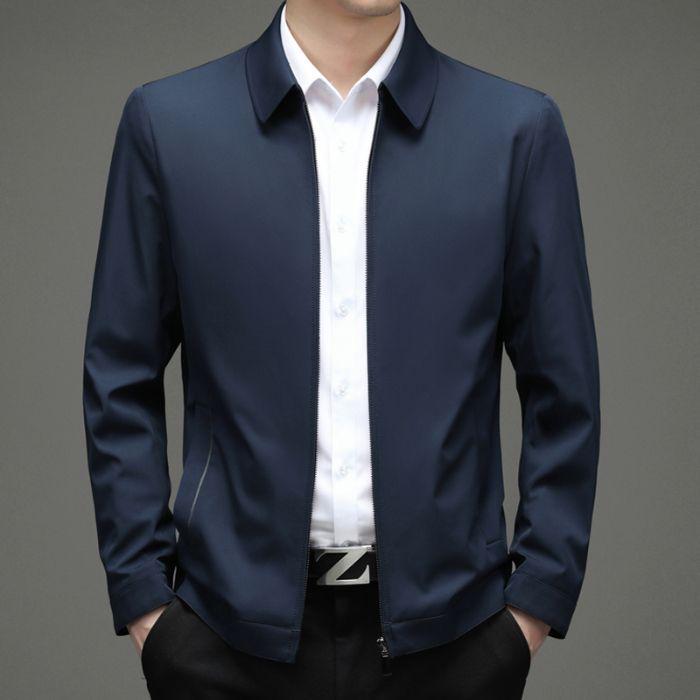 Men's Counter 2025 Spring/Autumn Business Casual Jacket - Middle-aged Executive Turn-down Collar Outerwear