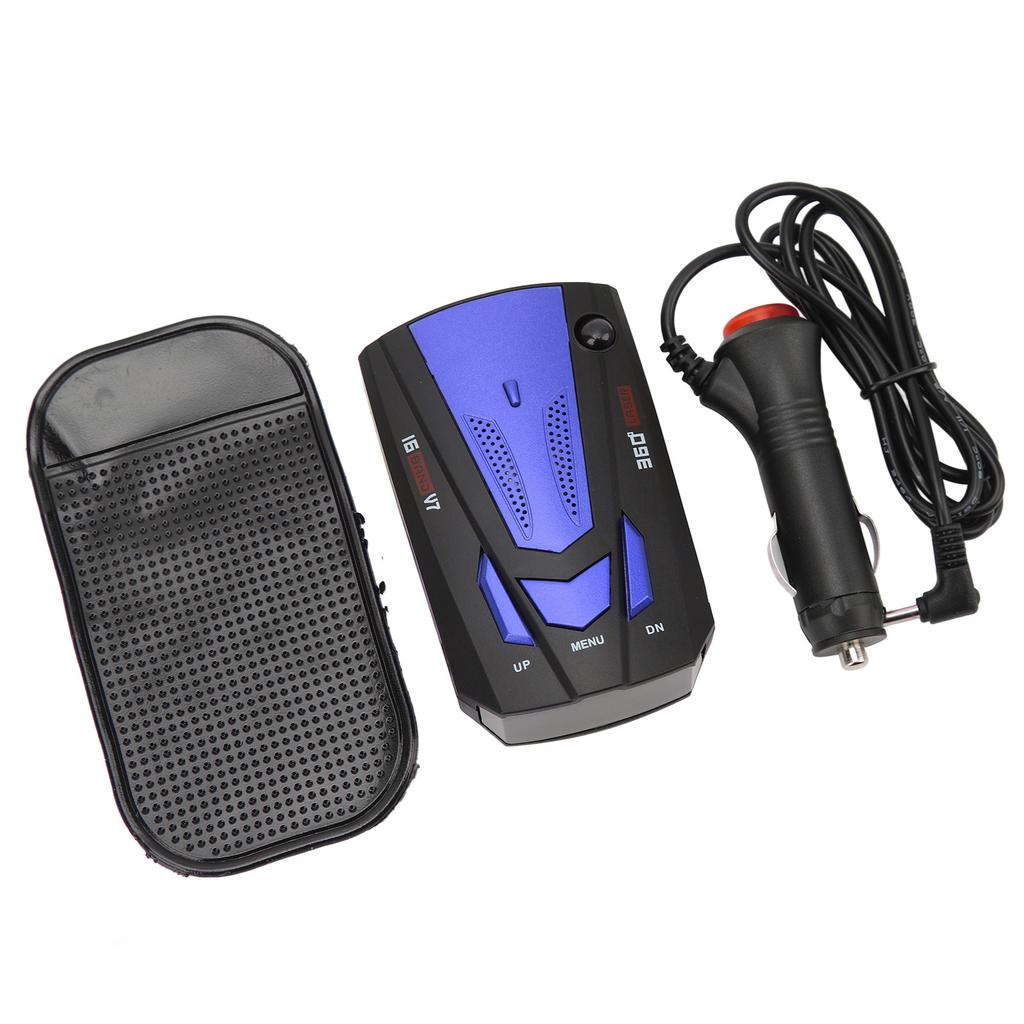 Car Radar Detector 360 Degree Protection Speed Alarm 16 Band Electronic Dog Detector Speedometer Speed Tester Red