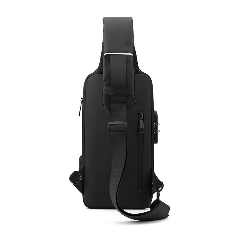 TS JYL Laptop bag,Men Crossbody Bag Anti-Theft Lock Oxford Cloth Sports Shoulder Chest Bag