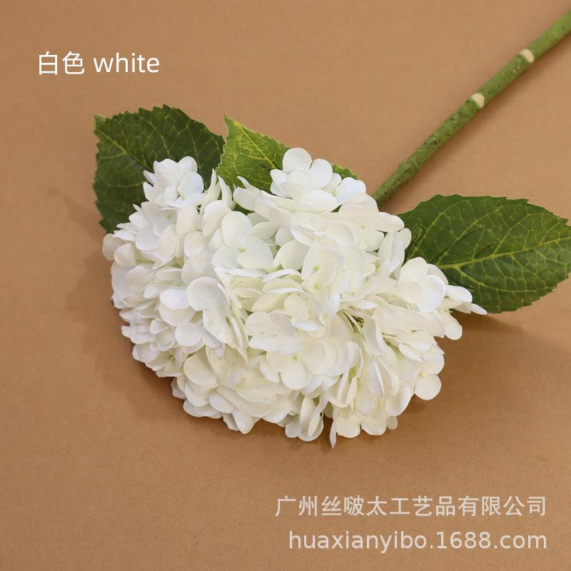 

Big hydrangea flower simulation flower high-end wedding studio decoration anti-real and fake flower head белый
