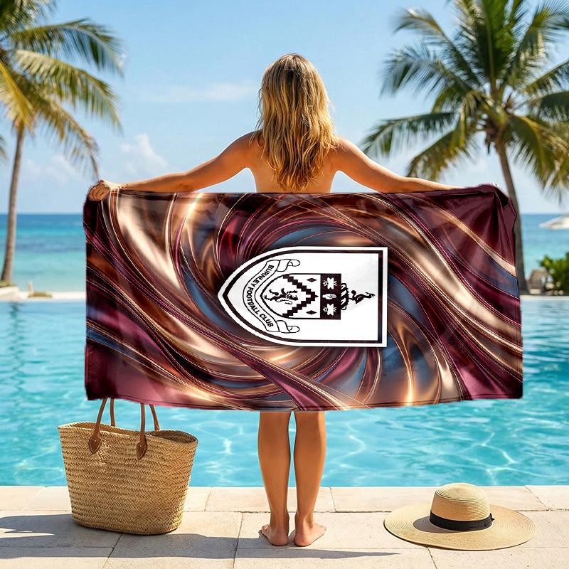 Burnley Football Beach Towel Soft Microfiber Summer Towel Quick Dry Absorbent Towel for Beach Swimming Pool Travel