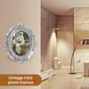 5 Stück Vintage Mini-Bilderrahmen Silber Harz Foto-Rahmen für Wand Tisch Dekoration Basteln Schmuck-Ausstellung Bilderrahmen Dekoration