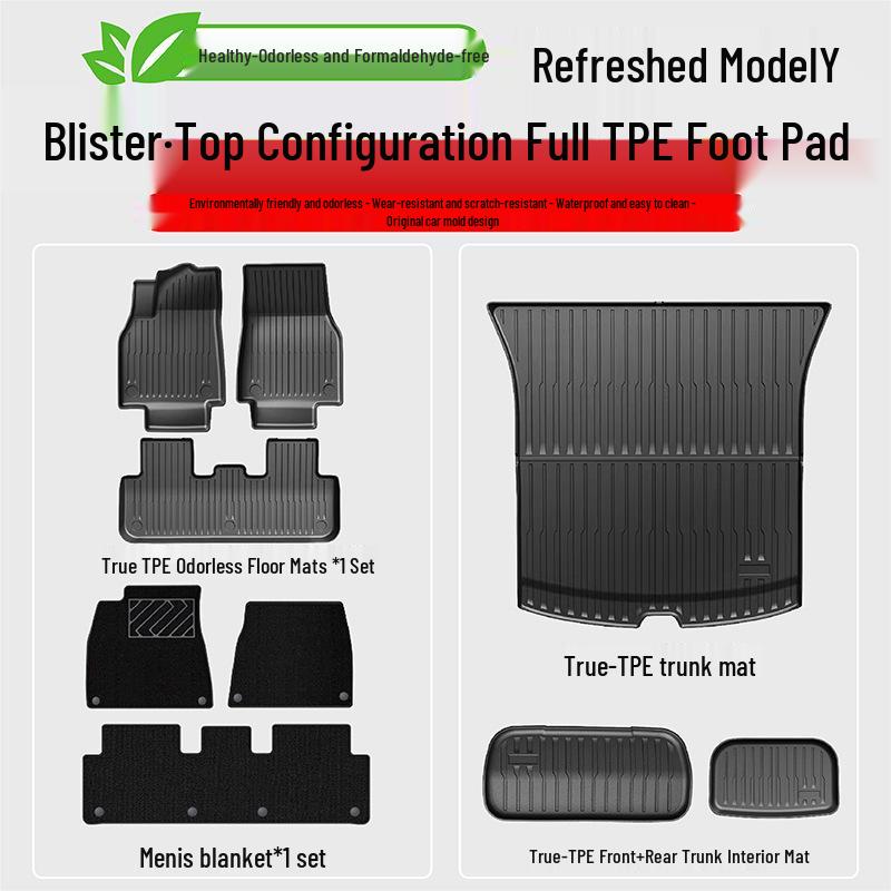 Custom TPE Trunk Mat for Tesla Model Y/3 - Front & Rear Cargo Protection