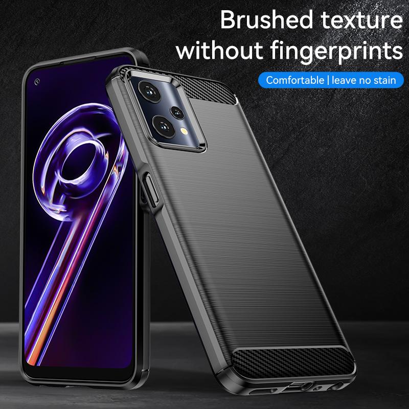 Für Hülle Oppo Realme 9 Pro Hülle Realme 9 9i Pro Plus Bumper Stoßfest Silikon Kohlefaser Rückseite Hülle Für Realme 9 Pro Hülle