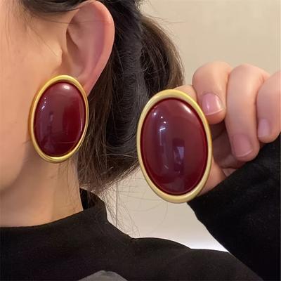 Trendy Oversized Oval Earrings for Women Perfect for Music Festivals, Nightclubs, Beach Vacations, and Holiday Celebrations