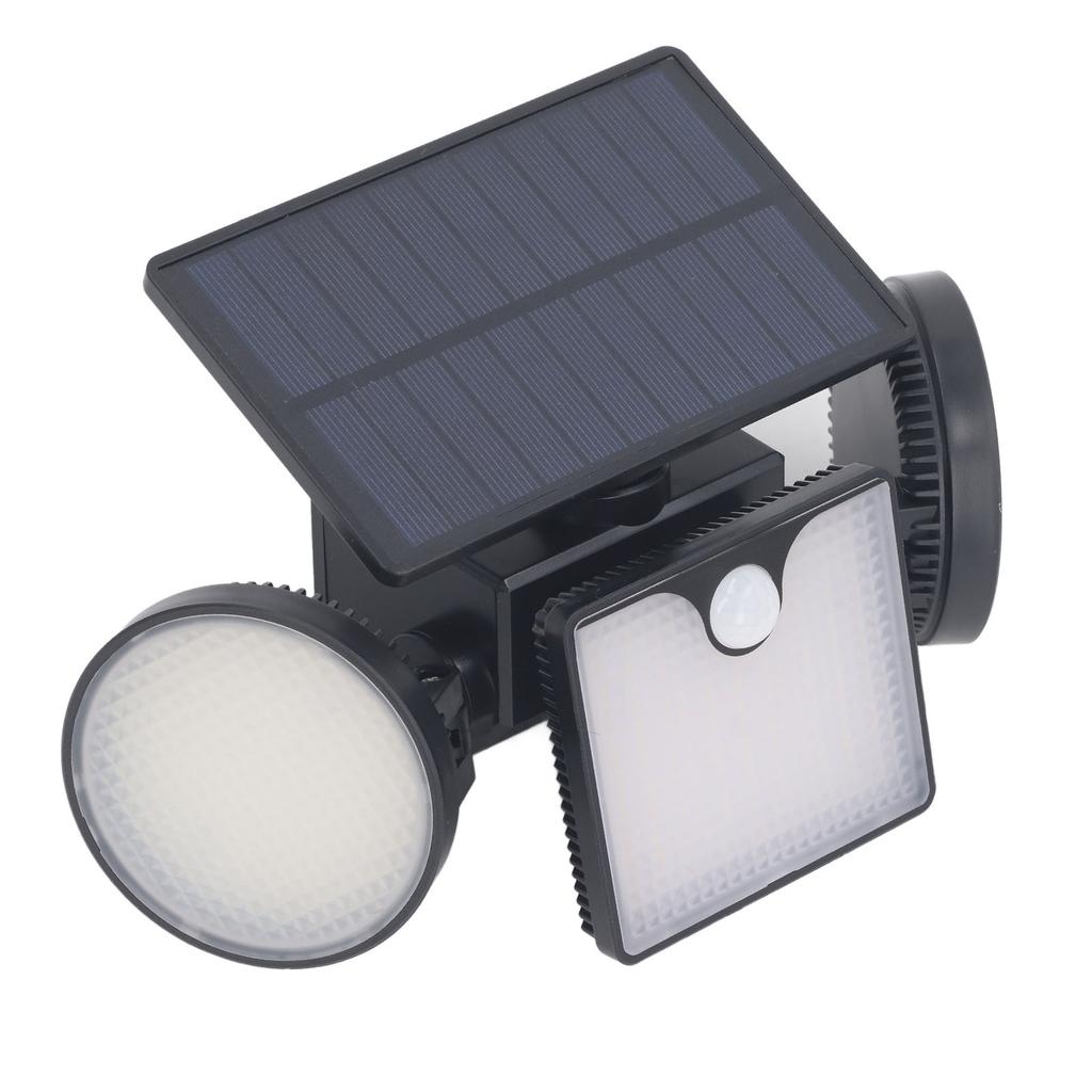 Solar Bewegungsmelderleuchte 3 Köpfe IP65 Wasserdicht Hohe Leistung Außen LED Wandleuchte für Garten Veranda Hinterhof