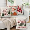 New Christmas Pillowcases Home Office Decoration Printed Linen Cushion Supplies