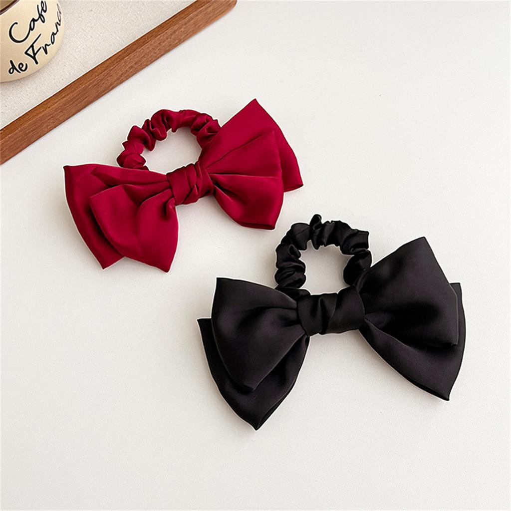 Solid Color Bow Hair Tie Hair Accessories for Women