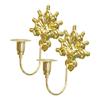 Iron Wall Candle Sconces Set French Vintage Retro Candlestick Holders Decorative Candle Rack for Hallway Art Corridor Decor