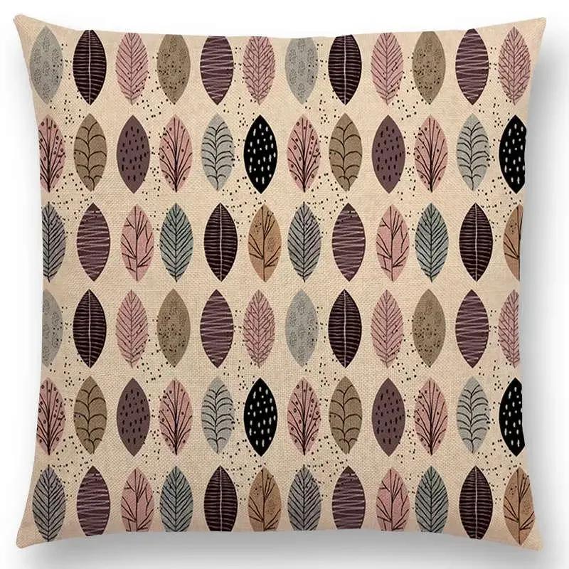 Animal Tale Spring Floral Garden Pattern Sofa Throw Pillow Case Bear Fox Unicorn Bear Birds Flower Leaf Fantasy Cushion Cover