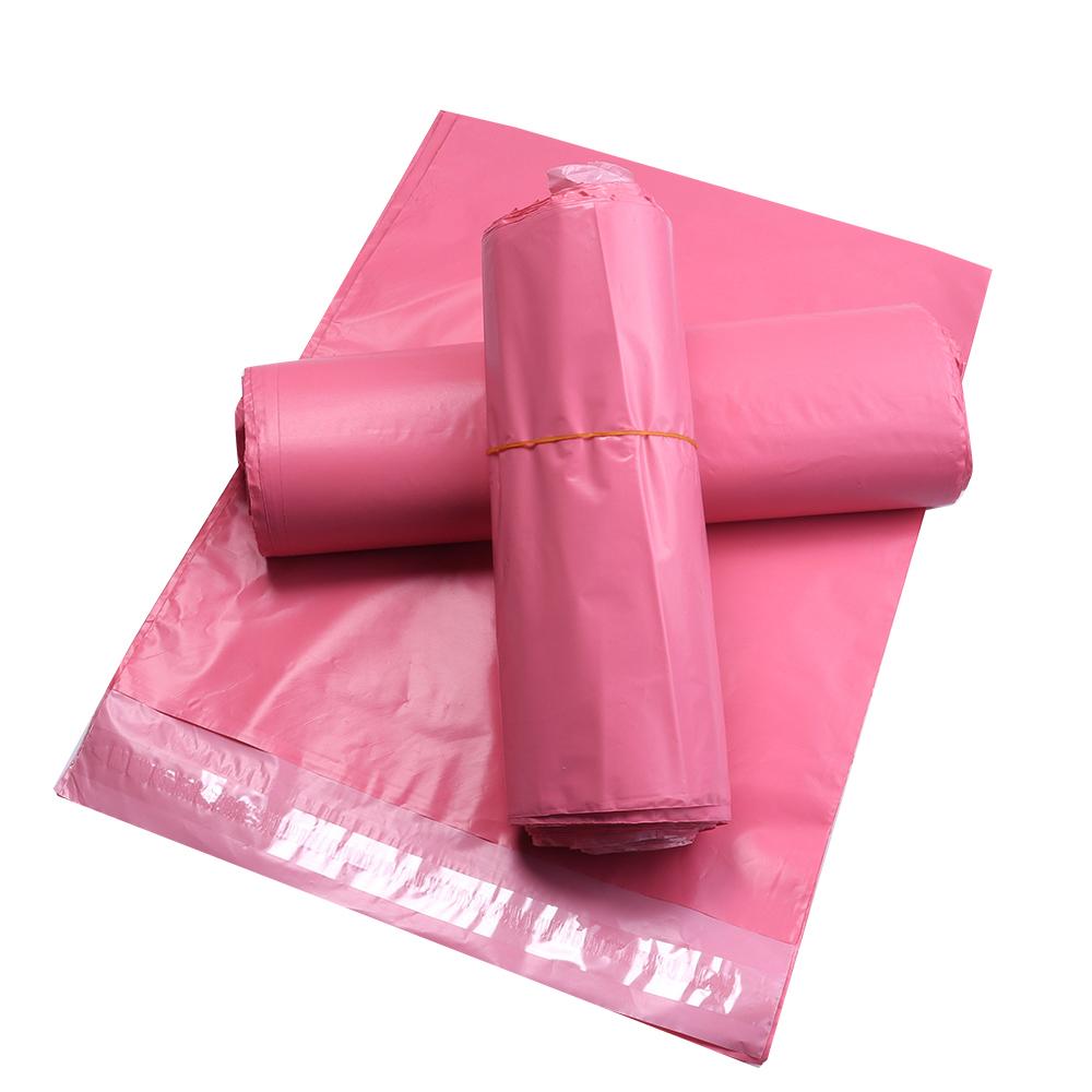 10/20/50Pcs Pink Plastic Logistics Courier Bag Self Adhesive Seal Poly Pouch Waterproof Shipping Packing Envelopes Supplies