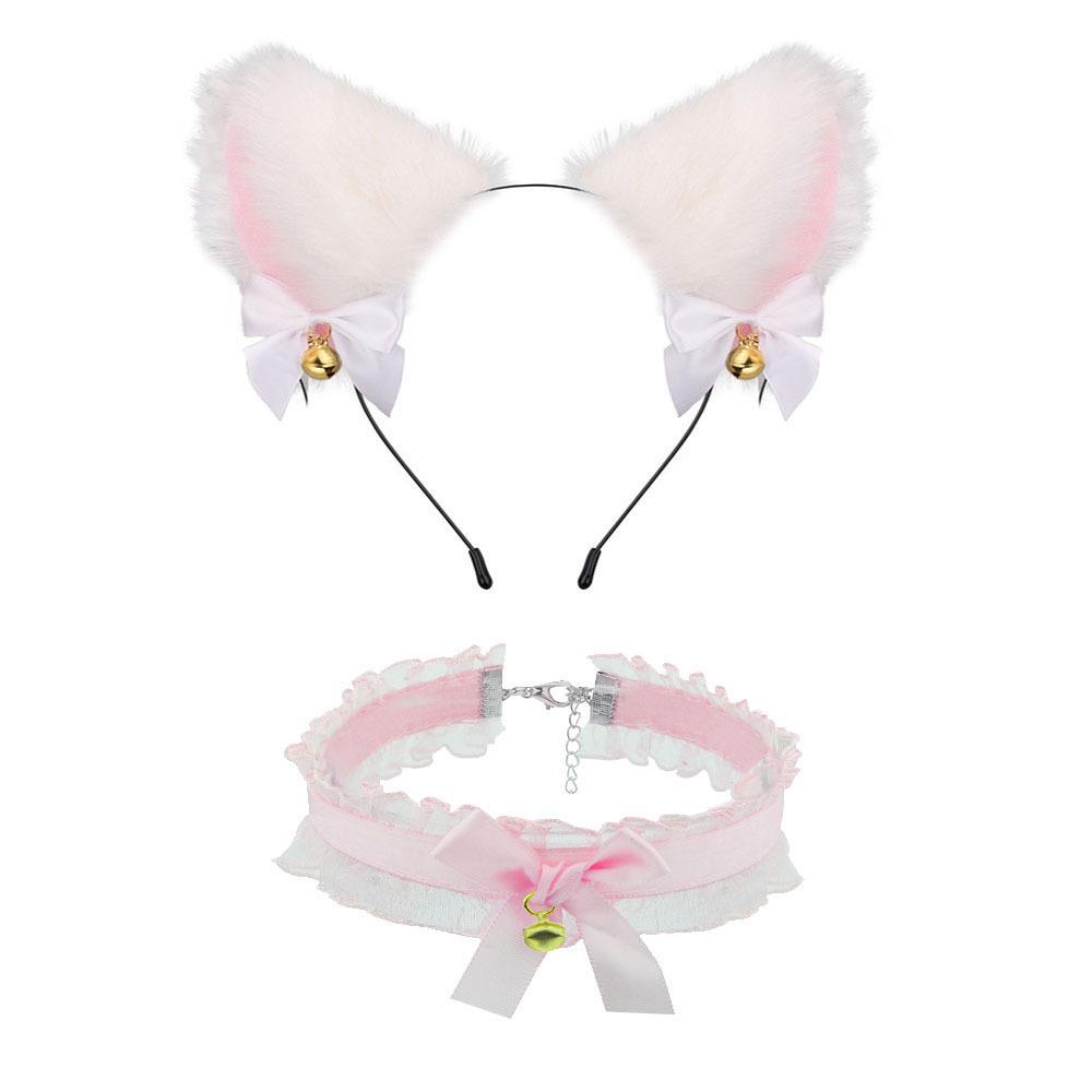 Sada erotických pomůcek Fox Anální kolíky Kovové špunty Roztomilé měkké kočičí uši Čelenky na prsa Erotické cosplay páry