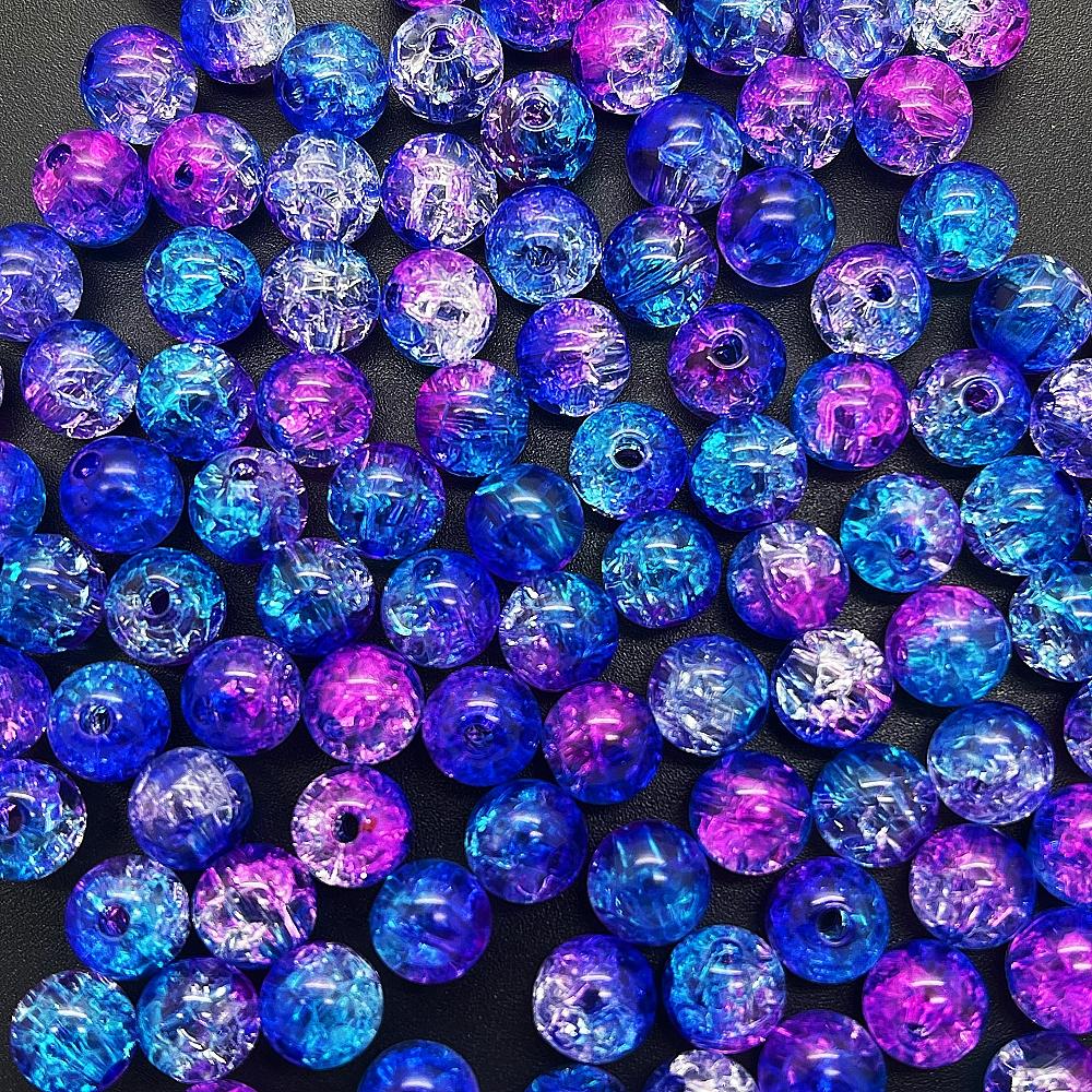 

50 шт. 8 мм Большие Красочные Цветочные Бусины для Ювелирных Изделий