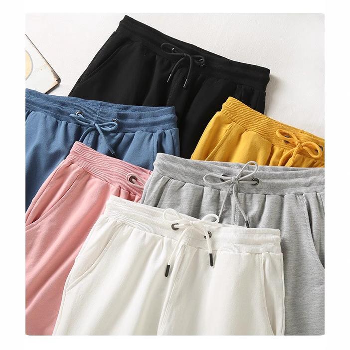Heavy Terry Pure Cotton Sports Shorts Men's Summer Loose Basketball Five-point Casual Pants Summer Basic Loose Fit Shorts Men Streetwear Short Pants