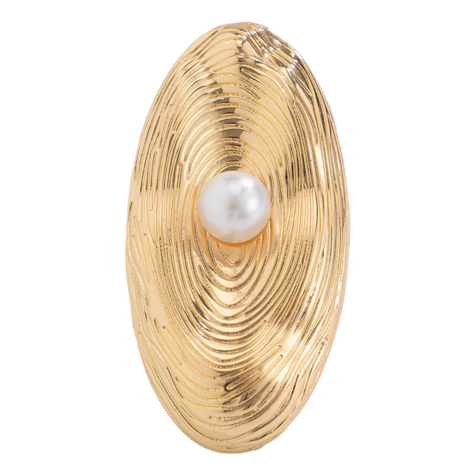 

Винтажное кольцо-спираль с жемчугом, регулируемое открытое кольцо для женщин и девушек, преувеличенное нерегулярное кольцо на палец, модная бижутерия 8