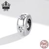 Pure Heart Sterling Silver Zircon Bracelet with Heart-Shaped Spacer Beads