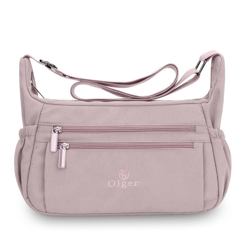 Wasserdichte Nylon-Umhängetasche für Damen, Crossbody-Tasche, mehrlagig, leicht, Muttertasche