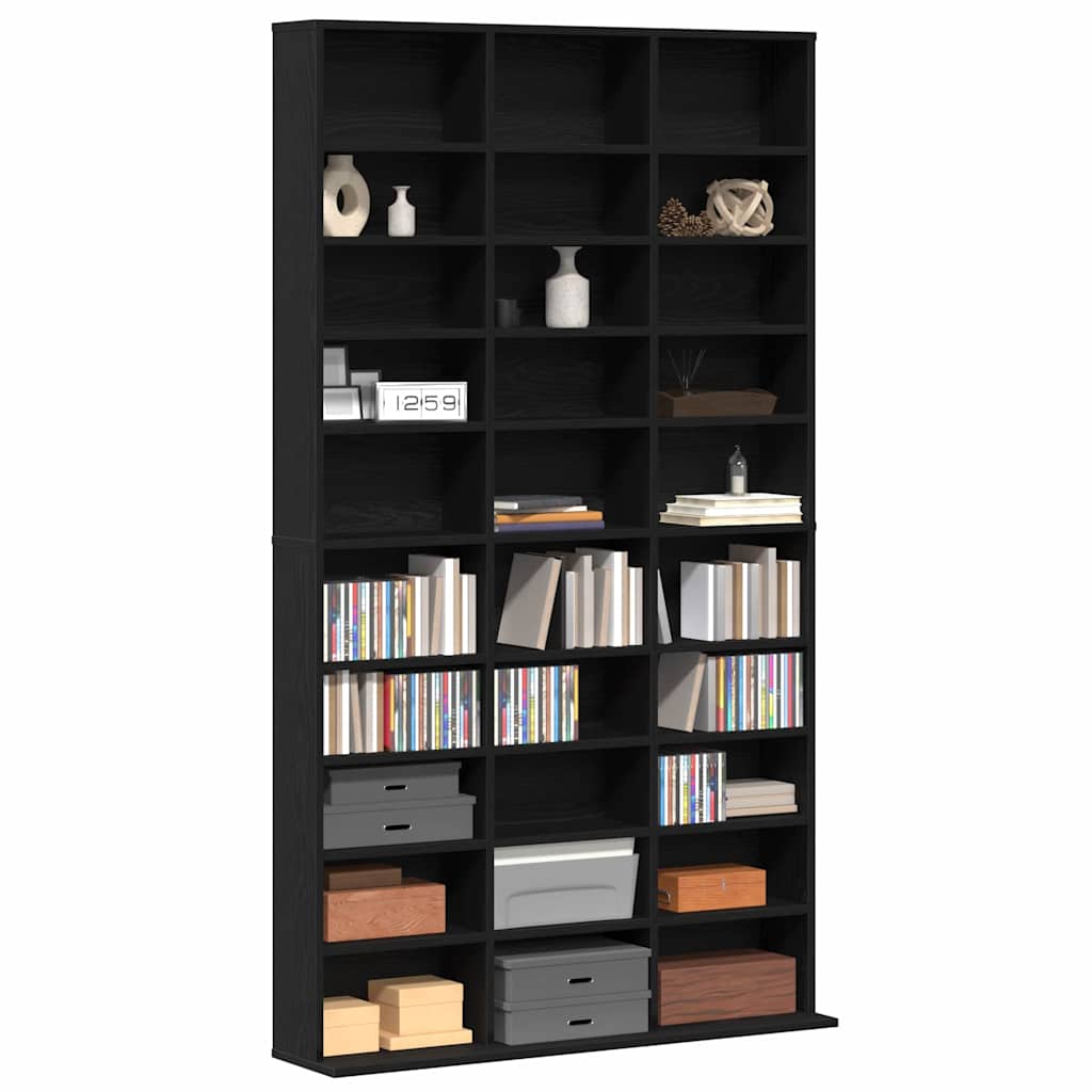 CD-Regal in Schwarzeiche-Optik 101 x 23 x 177,5 cm Holzwerkstoff