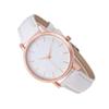 Stylish Women Men PU Leather Band Big Dial Analog Round Quartz Wrist Watch