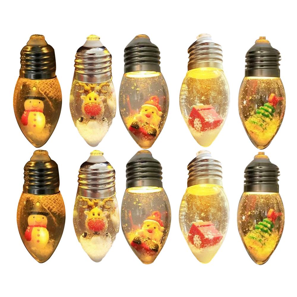 LED Christmas Light String Holiday Decoration Light Vintage Snowman Atmosphere Light Room Garden Pendant Light Wishing Bottle