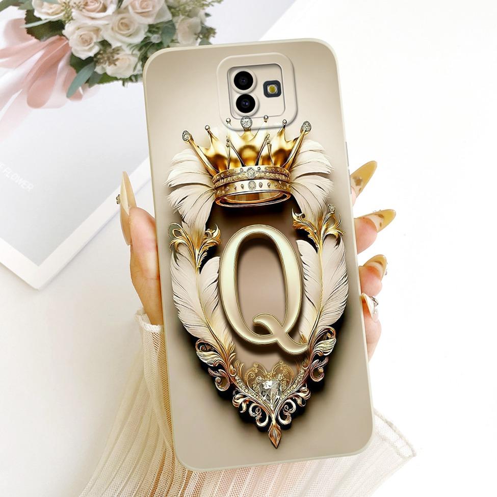 For Samsung Galaxy J6 Plus Case Cover Luxury Fashion A-Z Letters 2D Painted Phone Case For Samsung J6+ J6Plus J610F J610G J610FN