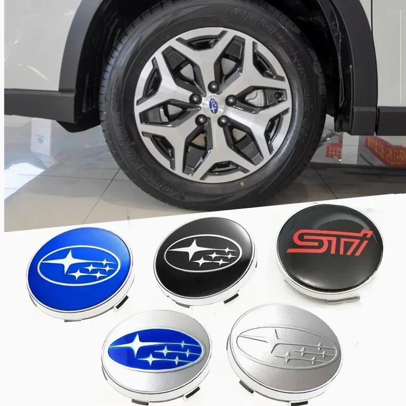 For Subaru XV WRC WRX BRZ FORESTER TRIBECA IMPREZA LEGACY OUTBACK STI 4PCS 60mm Car Wheel Center Covers Tire Hub Caps Emblem X777