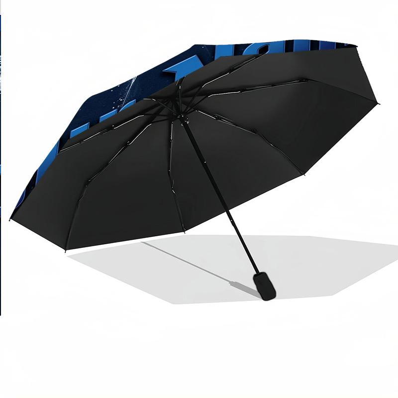 Schalke 04 FC Automatic 3‑Fold Umbrella 8‑Rib Windproof Folding Umbrella Sun Rain Protection For Outdoor Travel Daily Use