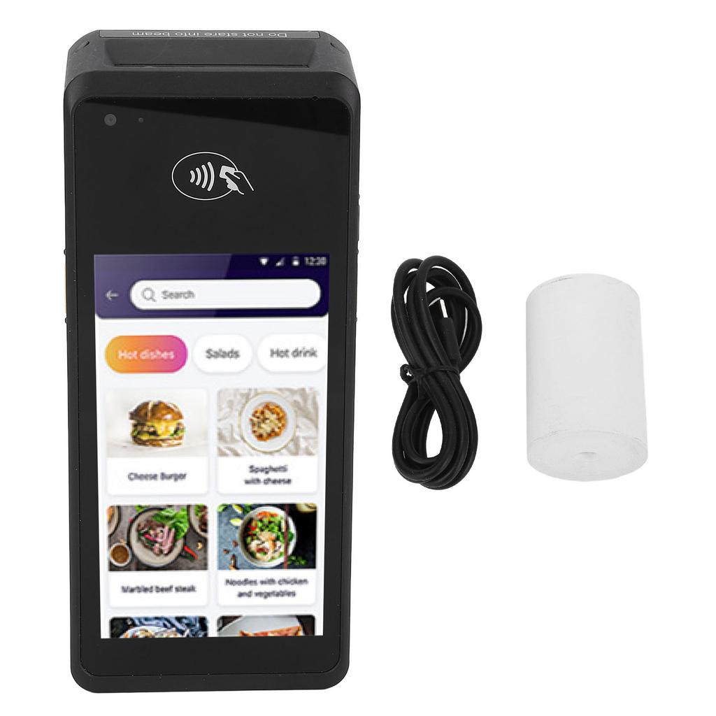 POS Receipt Printer 5in Screen Handheld 4G Wifi 1D 2D QR NFC Thermal Printer for Small Business