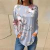 Women's Loose Round Neck Floral Print Long Sleeve T-Shirt Top 3d T-Shirts Women’s