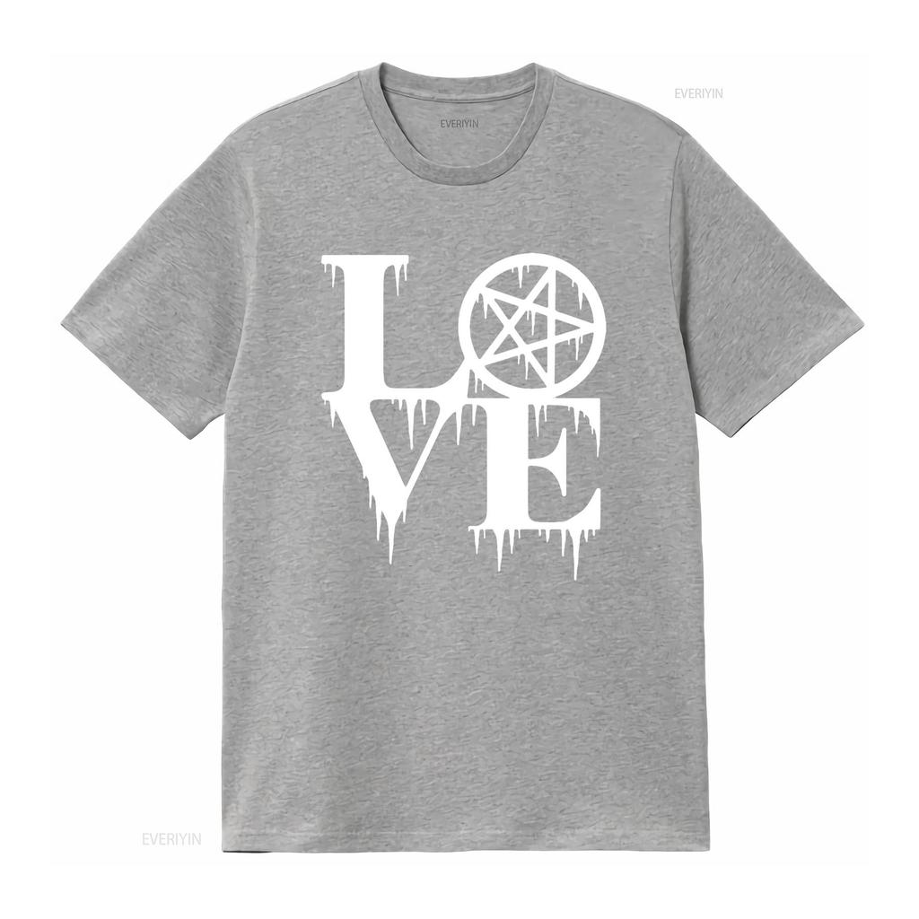 Wiccan pagan and Occult Clothing Love Womens T Shirt Black S vintage Washed graphic Unisex Soft Stylish Comfortable