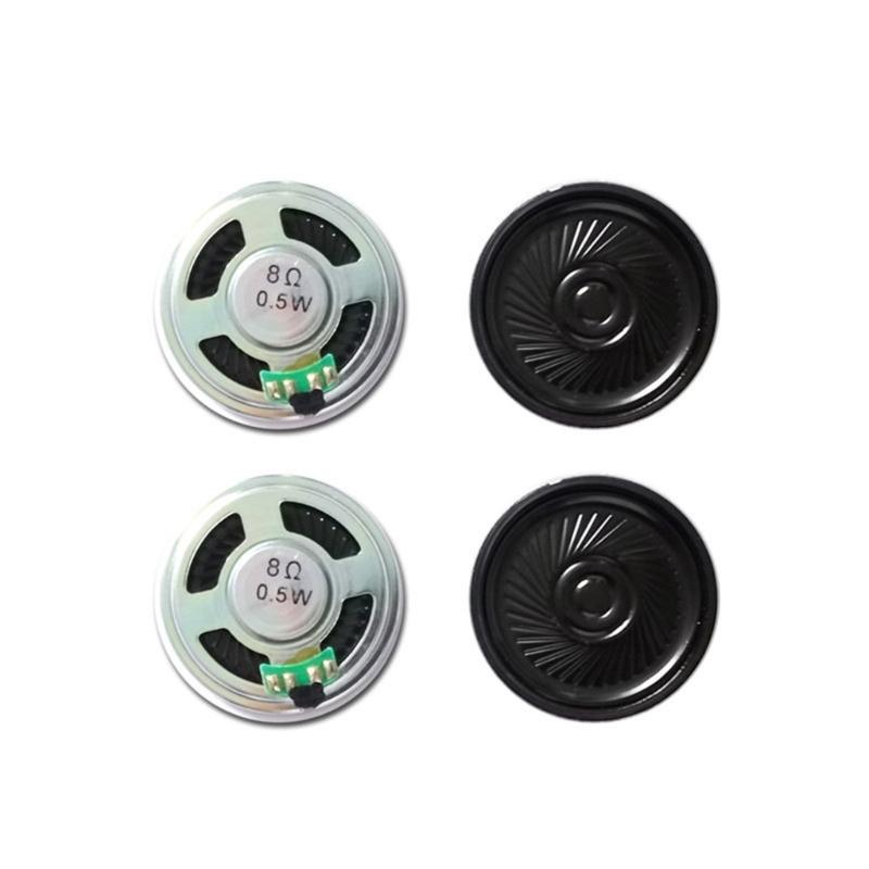 Small 4CM Diameter 8Ohm 0.5W Speaker Metal Construction Perfectly For Space Saving Auditory Projects