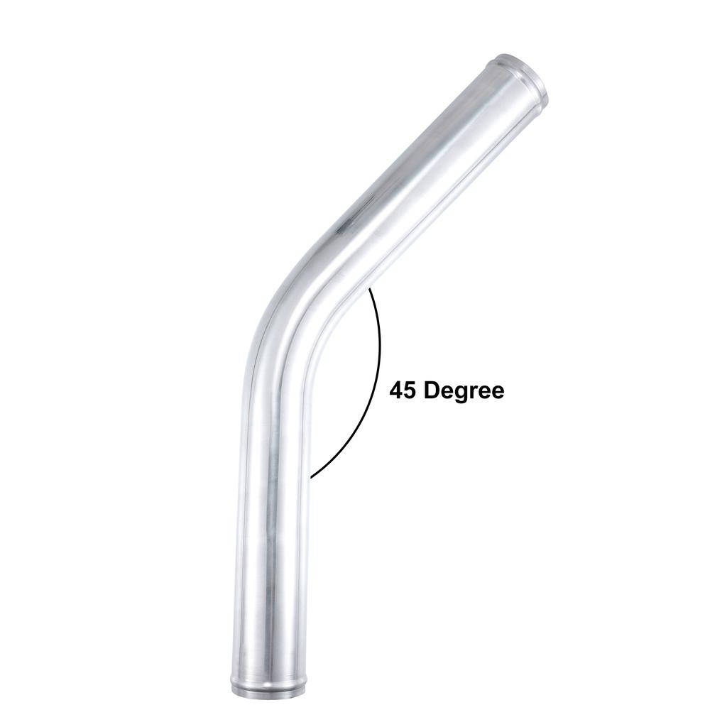 Uxcell Aluminum Alloy Tube OD 51/57/63/70/76mm Intercooler Pipe Air Intake Tube Hose 0 45 Degrees 500mm Length for Car