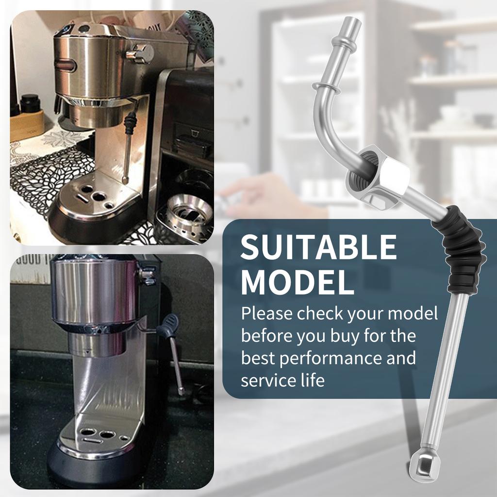 Steam Wand with 2 Nozzles Stainless Steel Replacement Steam Wand Portable Steam Wand For DeLonghi 680/685 Coffee Machine