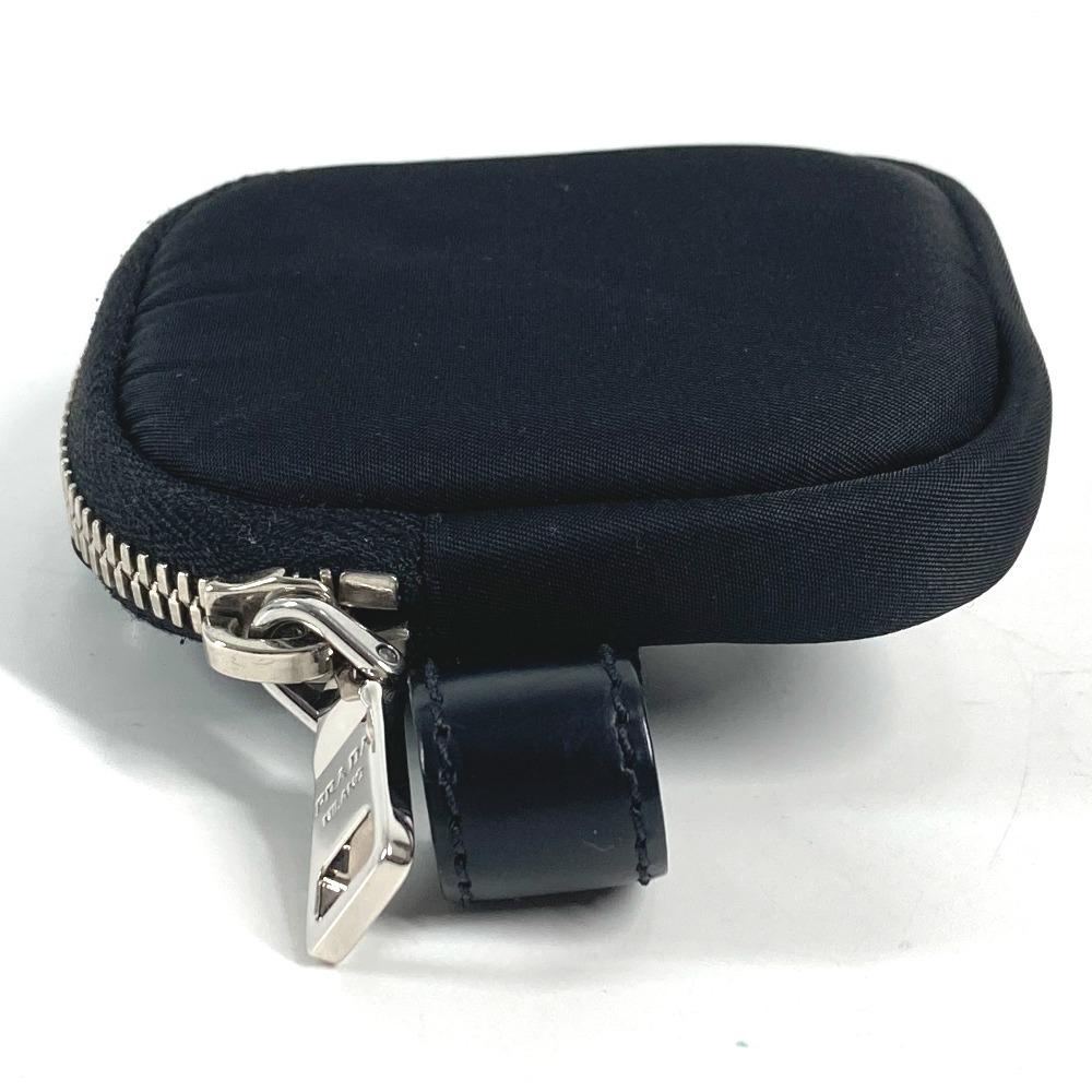 PRADA triangle logo plate Mini multi-pouch with belt Pouch Leather / Nylon Black