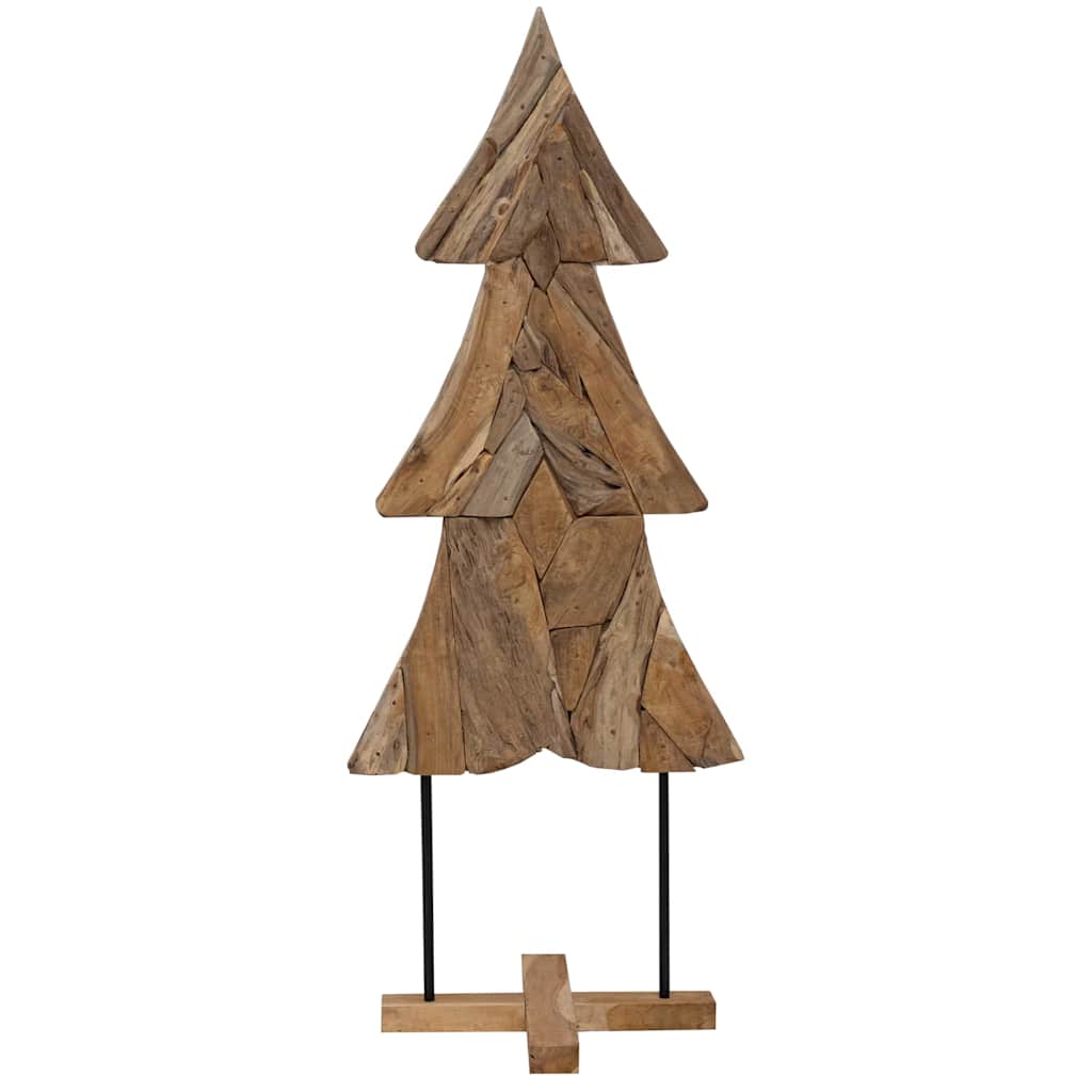 Christmas Tree with Stand Brown 151 cm Solid Teak Wood