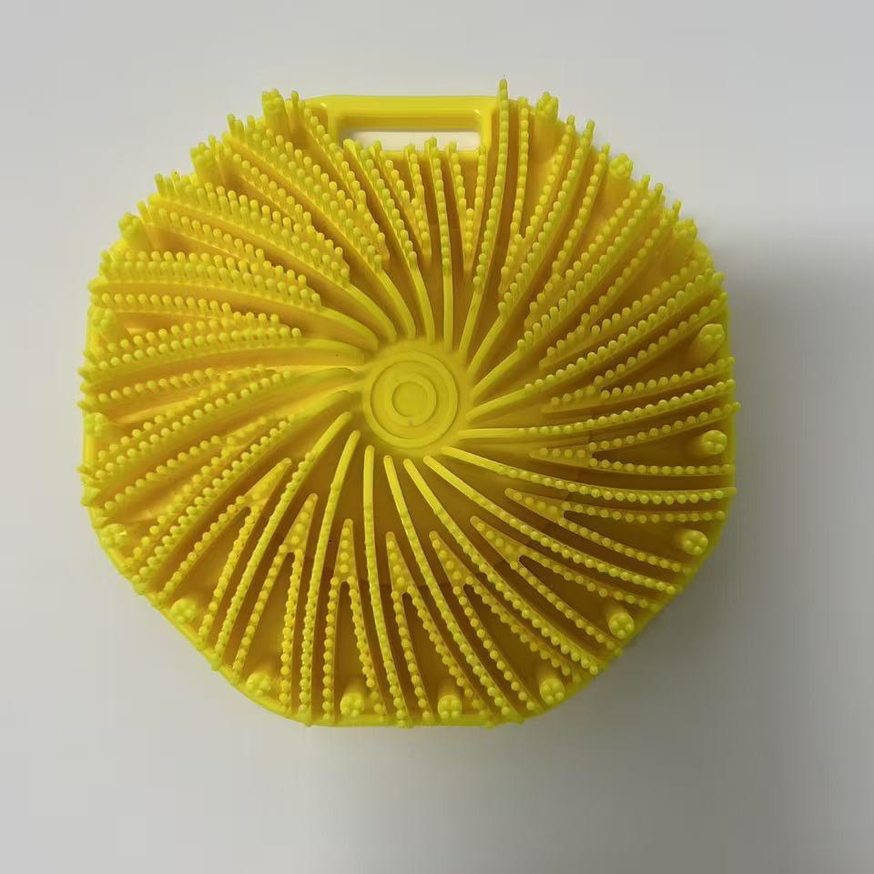 Hexagonal Silicone Bath Brush - Portable Back Scrubber Silicone Bath Brush 108g жёлтый