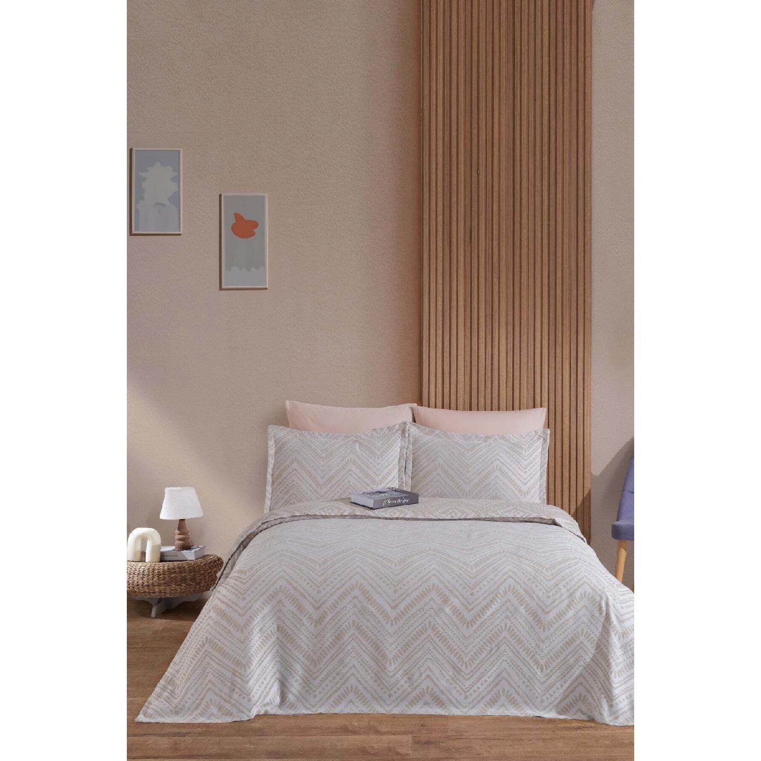 

Petra Linen Look Bedspread Set 3 Piece Double Ecru безодня