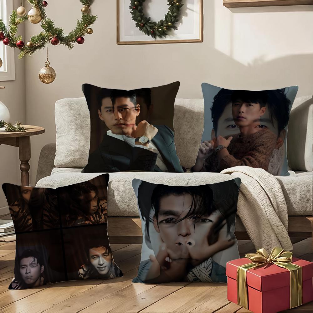 Hyun Bin Actor Cushion Cover Pattern Printed Pillowcase For Living Room Sofa Cushion Cover & Bedroom Decor