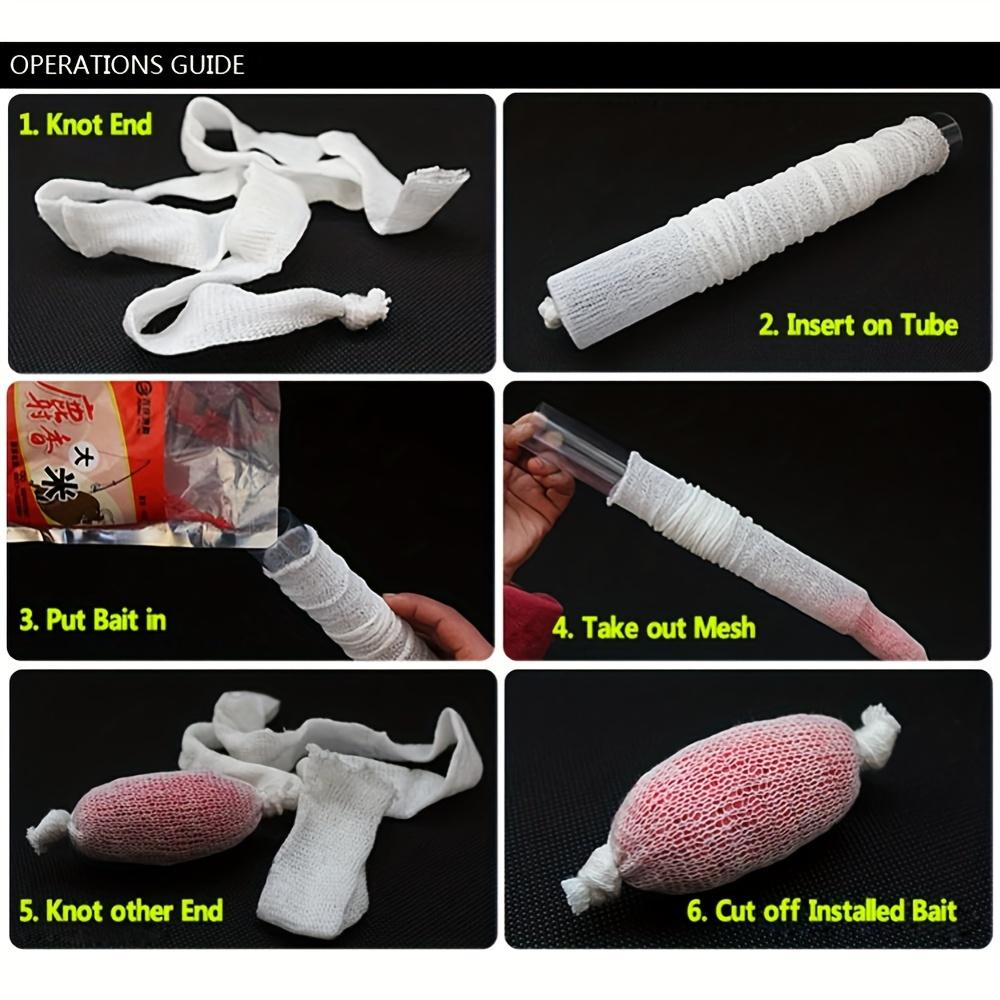 1PC Carp Fishing PVA Mesh Refill Roll Hair Rig Hook Bait Feeder Nets Bags Hook Water Dissolving Refillable PVA For Stocking Bags for Pellets and Rigs