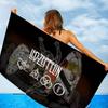 Classic Rock Band L-Led Z-Zeppelin Beach Towel Colorful Bath Towels for Girl Microfiber Quick Dry Custom Sand Free Beach Yoga