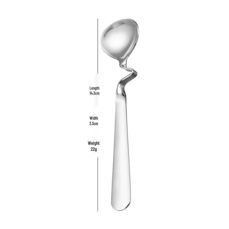 304 Stainless Steel Twisted Hanging Spoon for Coffee, Dessert, and Stirring