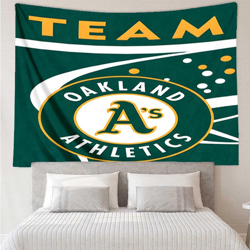Athletics Oakland Emblem Quick-Dry Tapestry Hanging for Bedroom,Livingroom, Playroom,Decor Art Room Wall Tapestry Holiday and Birthday Gifts