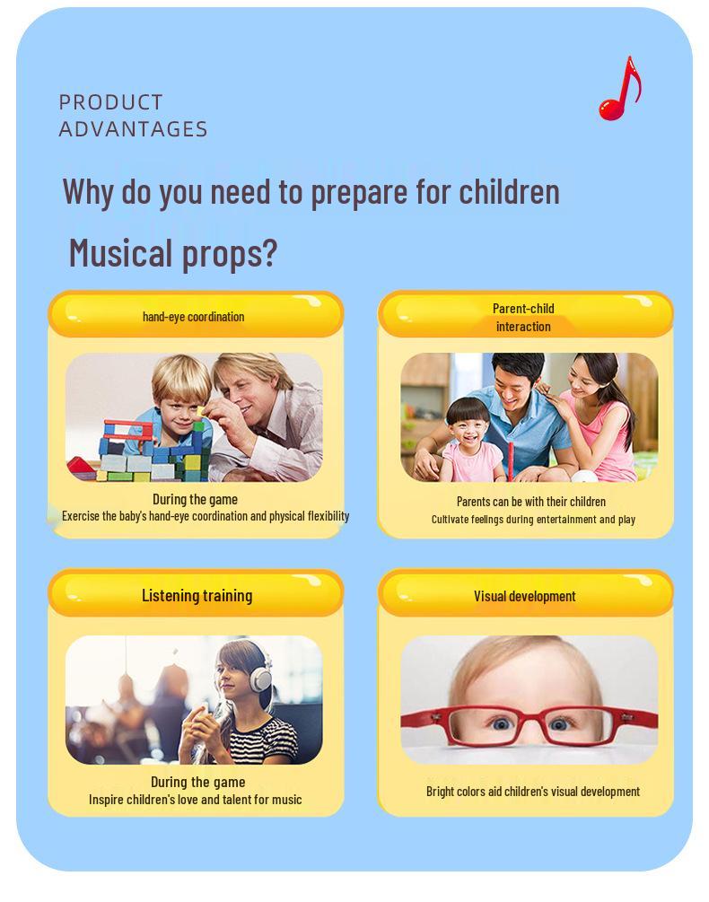 25-Tone Aluminum Xylophone for Kindergarten Early Education - Children's Percussion Instrument and Orff Hand-Knocked Piano.