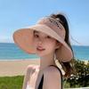Summer Wide Brim Straw Hat With Sun Protection For Beach Vacation And Relaxation