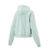 Li-Ning Fitness Series Simple Solid Color Hooded Zip-Up Sweatshirt Women Sweatshirt Blue AWDU932-1