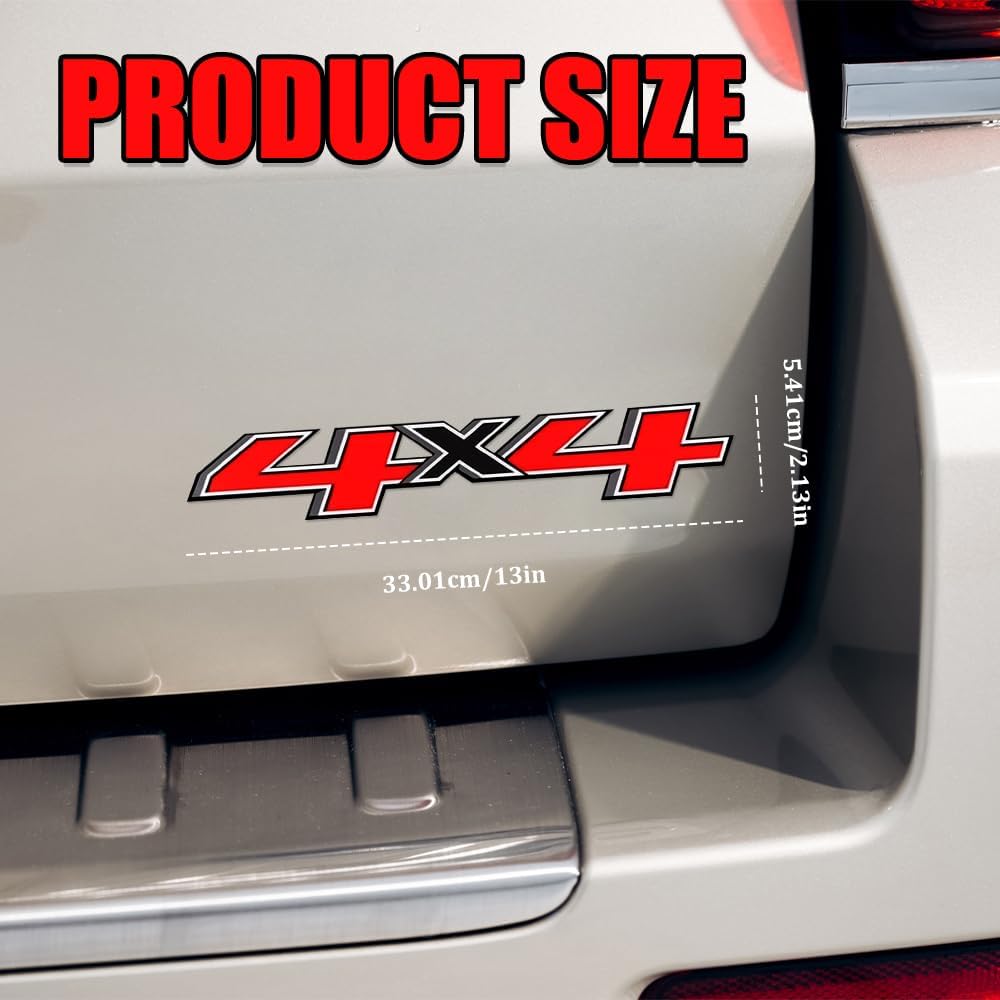 2PCS 4x4 Decals for Trucks, Car Stickers, Premium Series 4x4 Bedside Off Road Replacement Decals, Auto Exterior Decoration Accessories for 2014-2018