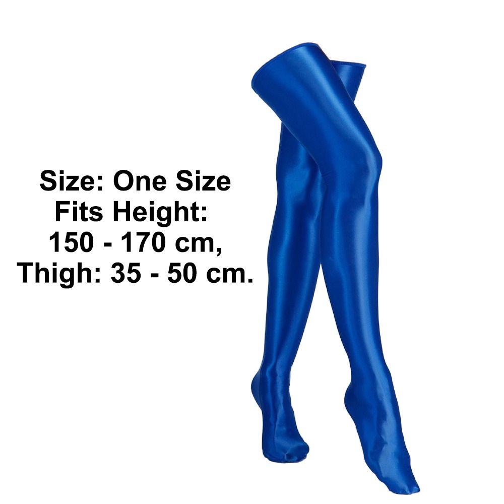 Long Overknee Women Smooth Oil Glossy Socks Elastic Sexy Stockings Oil Socks  Night Club Party