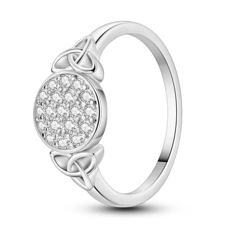 Shining Zircon Ring Design Authentic Genuine Copper Wedding Simple Ring For Women Stackable Rings Popular Anniversary Jewelry Creation