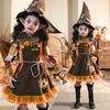 Mädchen Vogelscheuche Halloween Kostüm Kleid mit Hut und Zubehör Polyester