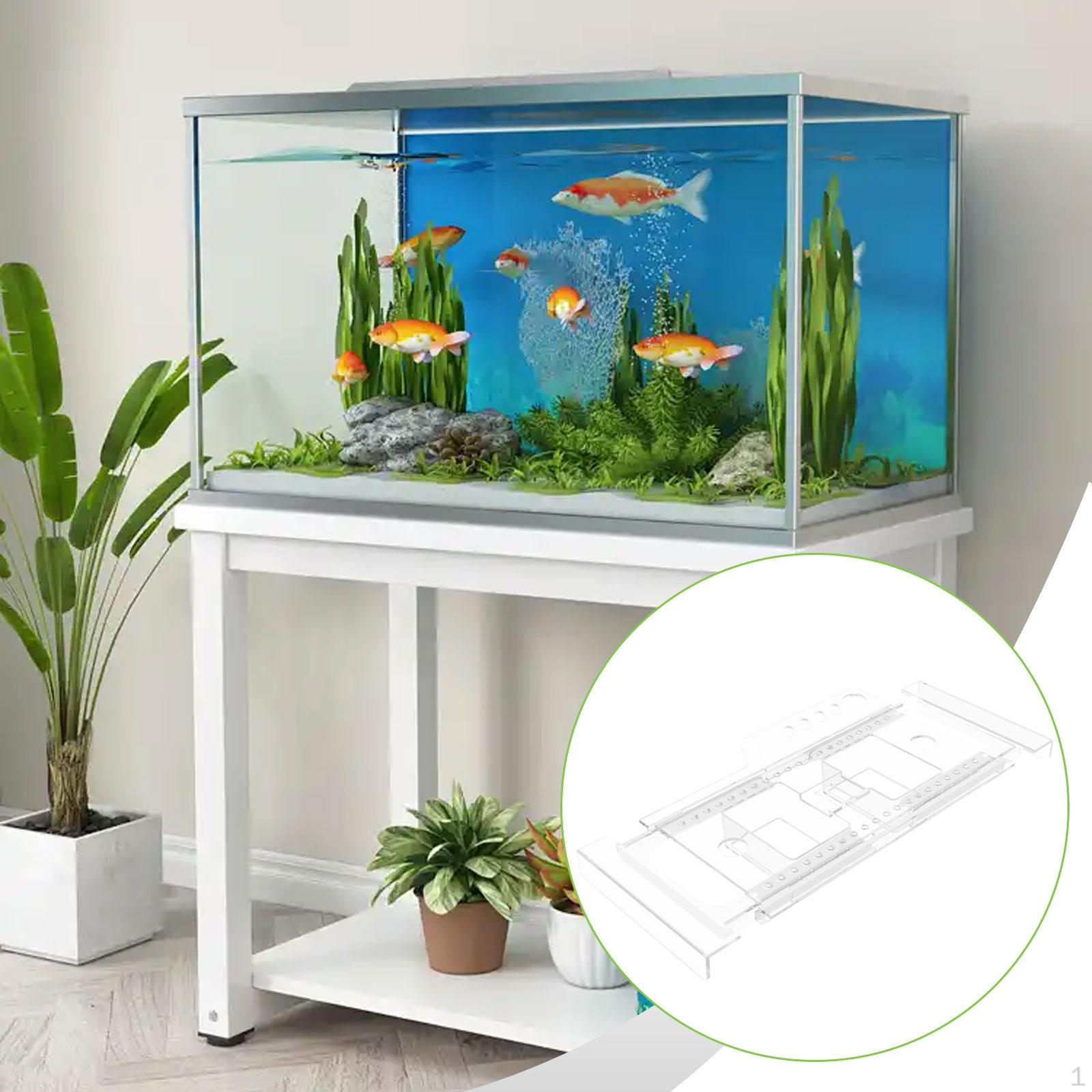 

Fish Tank Storage Rack Organizer Practical Premium Spare Parts Retractable Transparent